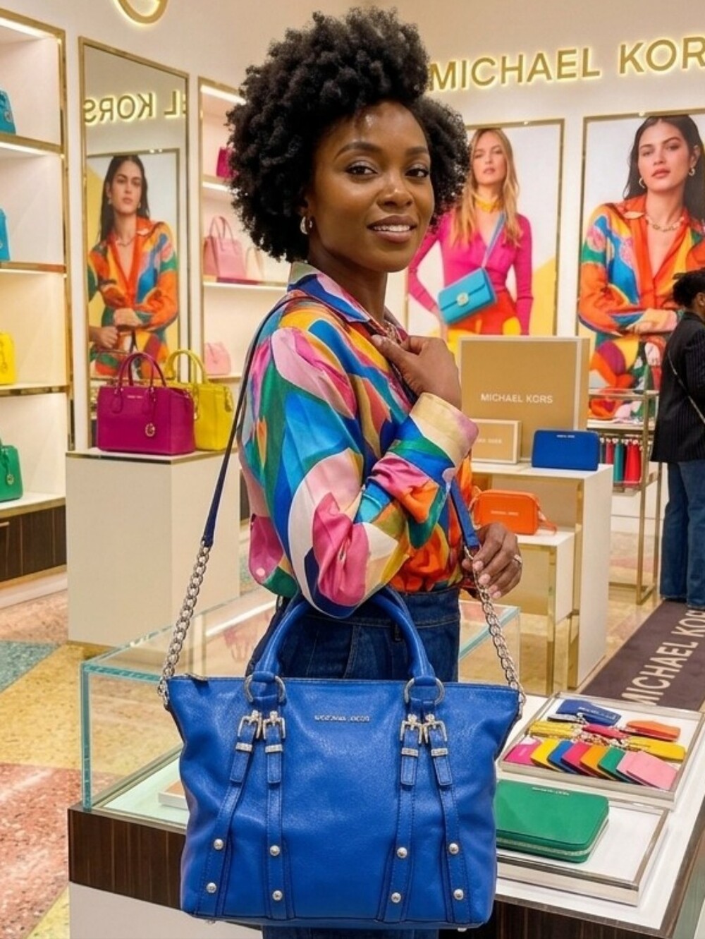 Michael Kors Cobalt Blue Crossbody Satchel - Picture 14 of 15